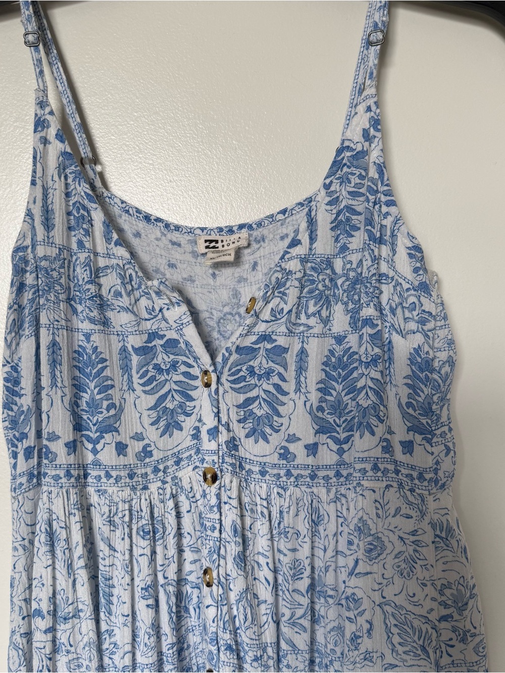 Billabong Blue and White Floral glow up mini dress - Picture 5 of 15